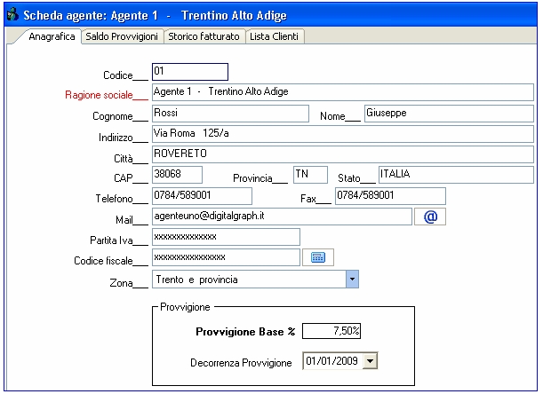 software gestione provvigioni agenti e fatturazione